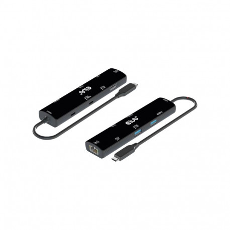 CLUB 3D USB4 Gen3x2 Type-C 6-in-1 jaotur HDMI 8K60Hz või 4K120Hz 2xUSB Type-A10G Ethernet RJ452.5G 2
