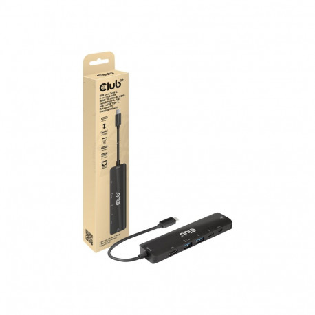 Club 3D USB Gen1 Type-C 6-in-1 jaotur HDMI 8K30Hz 2xUSB Type-A RJ45 ja 2xUSB Type-C andmeedastus ja