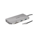 Club 3D USB Gen1 Type-C 9-ühes jaotur HDMI VGA 2x USB Gen1 Type-A RJ45 SD/Micro SD kaardipesade ja U
