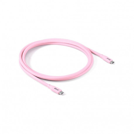 CLUB 3D USB4 Type-C kaabel 20 Gbps/4K60Hz/PD 240W 48V/5A roosa 2m