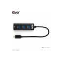 Club 3D USB Type-C 3.2 Gen1 3 pordiga USB Type-A ja gigabitine Ethernet jaotur