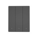Smart WiFi wall switch SONOFF M5-3C-80 (3-channel, for frame, graphite)