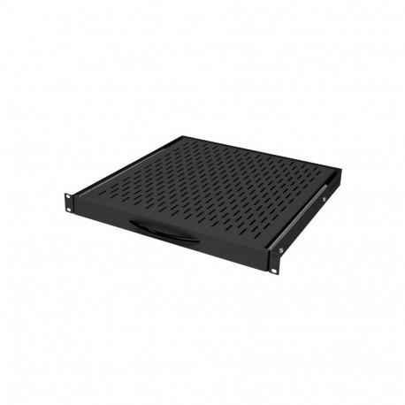 Liugriiul 19´´ rööpavahe 250-600mm plaat 450mm max 80kg 1U must