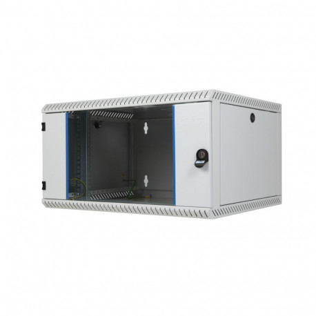 Wall mount cabinet single section, 6U, 600/500/330 width/depth/height mm, RAL 7035 ( welded construc
