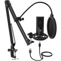 Fifine microphone T669 USB pop microphone set, filter, stand