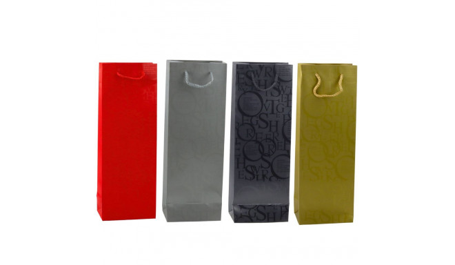 torba kingikott pudelile vein mustriga tekstidega 35 x 12 x 9 cm