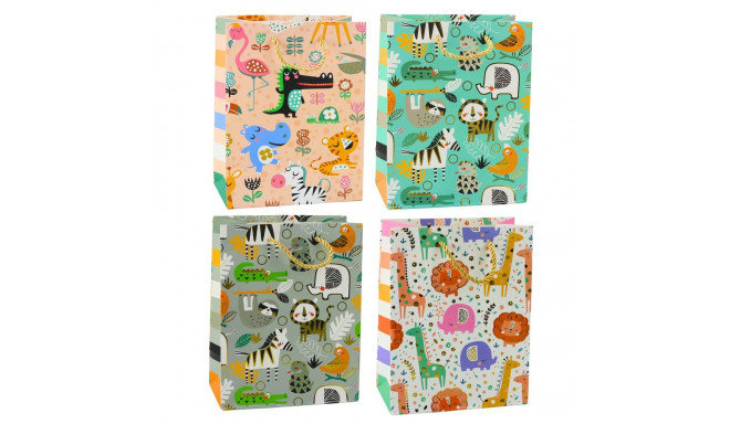 torba paberist safari loomadega 23 x 18 x 10,5 cm
