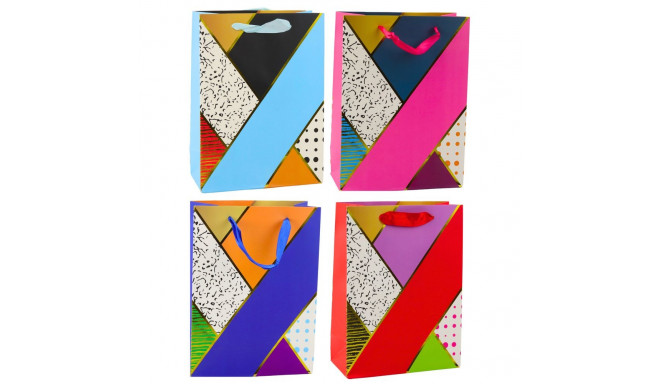 torba paberist geomeetriliste mustritega 23 x 18 x 10,5 cm