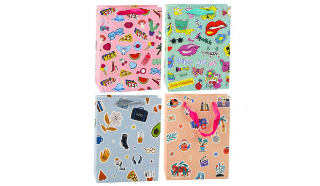 torba kinkekott värvilised kleebised märgid 23 x 18 x 10,5 cm