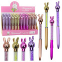 Długopis Z Zającem Diamenciki Niebieski Wkład 0.7mm Mix