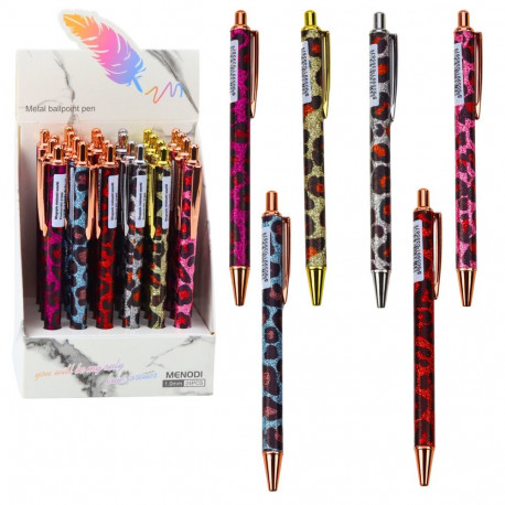 metallist automaatne pastapliiats panterimustriga sinine tint 1.0mm