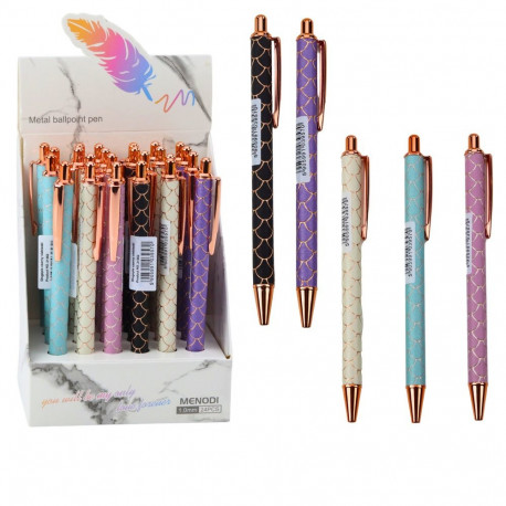 metallist automaatne pastapliiats soomuse efektiga sinine tint 1,0 mm