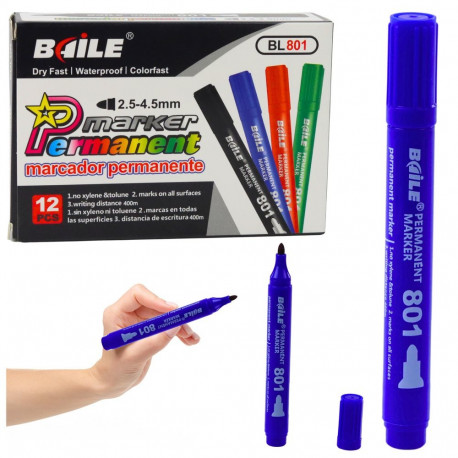 püsiv veekindel sinine marker 2,5-4,5 mm