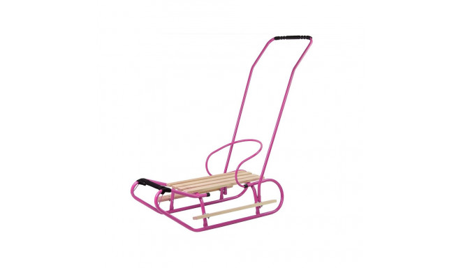 Sanki metallist lükkesangaga seljatugi rihm roosa