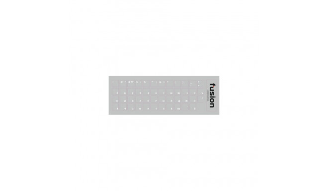 Fusion Accessories "Laminated Stickers RU / ENG" Transparent/White