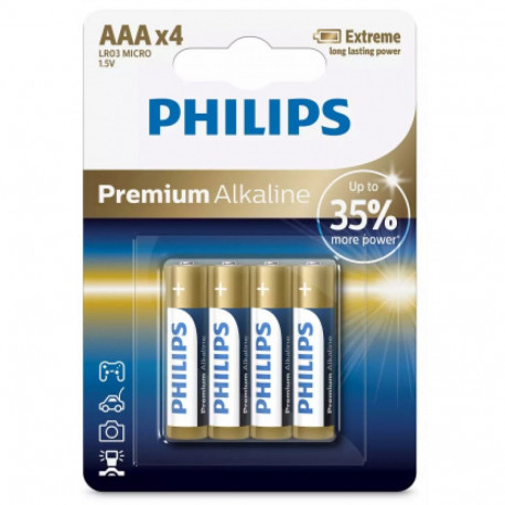 Philips LR03M4B/10 Premium Alkaline 4 pcs