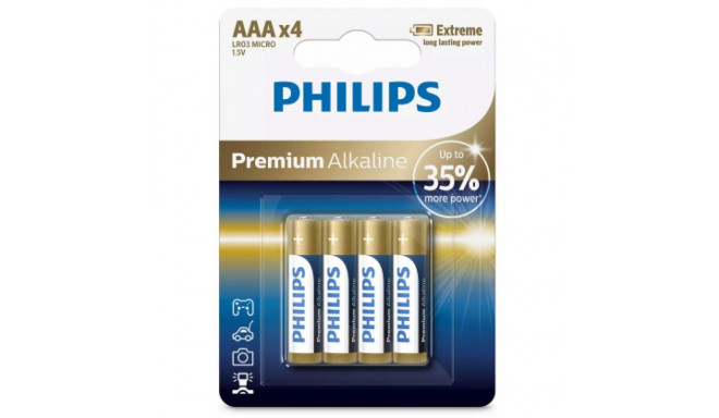 Philips LR03M4B/10 Premium Alkaline 4 pcs