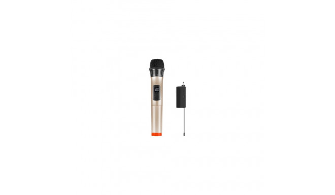 Puluz PU628J UHF Wireless Dynamic Microphone with LED Display(Gold)