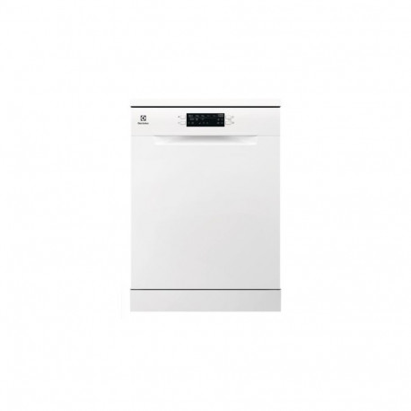 The AEG ESA47210SW is a freestanding 60 cm dishwasher from the 6000 series. Below a
