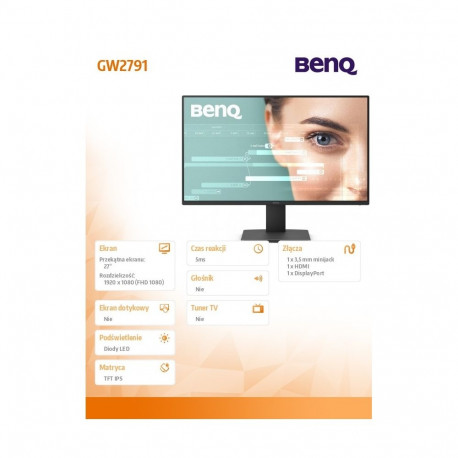Monitor 27 inches GW2791 LED 5ms/100Hz/IPS/HDMI