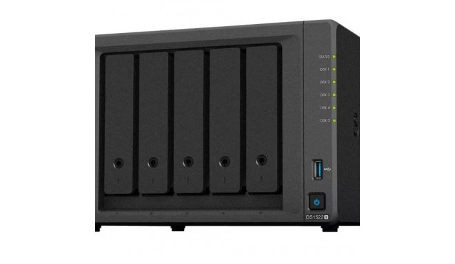 Server NAS DS1522+ 5x0HDD AMD Ryzen R1600 2,6Ghz 8GB 4x1GbE RJ45 3Y