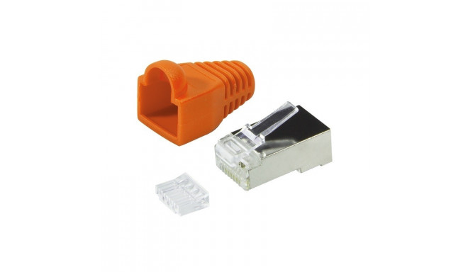 Plug Connector CAT.6 RJ45 100pcs, orange