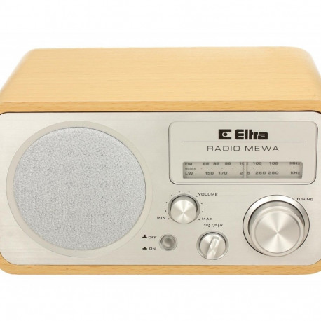 The ELTRA Radio MEWA Clear Wood is a classic portable analog radio produced by the 