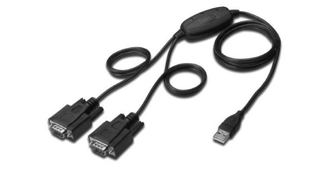Cable USB 2.0 adapter to 2xRS232 (COM) (Chipset: FTDI / FT2232H)