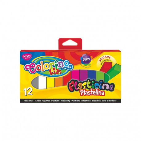 Plastiliin Colorino Kids, kandilised, 12 värvi