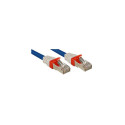 Lindy Cat.6 (A) SSTP / S/FTP PIMF Premium 0.3m networking cable Blue