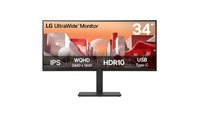 "86,72cm/34"" (3440x1440) LG 34BA75QE-B 21:9 WQHD IPS Curved 5ms 60Hz HDR10 HDMI DP USB-C Speaker"