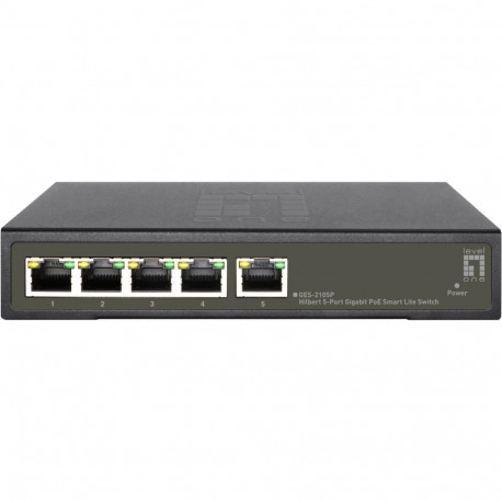 "Switch 5x GE GES-2105P Hilbert 60W 4xPoE+"