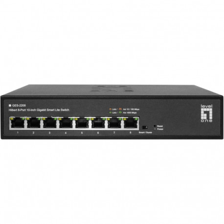 "Switch 8x GE GES-2208 Hilbert 10"""