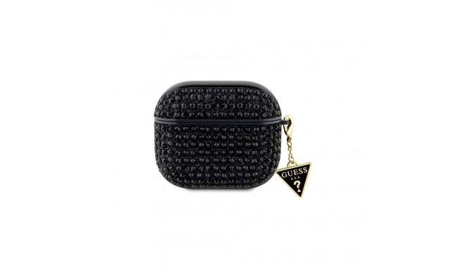 Guess GUA3HDGTPK AirPods 3 cover black/black Rhinestone Triangle Charm