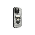 Karl Lagerfeld KLHCP14LGFKPG iPhone 14 Pro 6.1 "hardcase silver / silver Glitter Flakes Ikonik