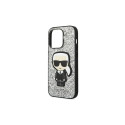 Karl Lagerfeld KLHCP14LGFKPG iPhone 14 Pro 6.1 "hardcase silver / silver Glitter Flakes Ikonik