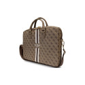 Guess 4G Printed Stripes bag for a 16" laptop - brown