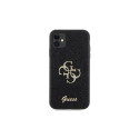 Guess GUHCN61HG4SGK case for iPhone 11 / Xr - black Glitter Script Big 4G