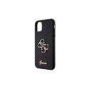 Guess GUHCN61HG4SGK case for iPhone 11 / Xr - black Glitter Script Big 4G