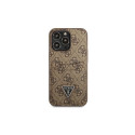 Guess 4G Triangle Logo Cardslot Case for iPhone 13 Pro / 13 - Brown