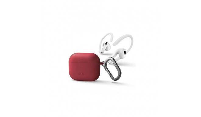 Uniq Nexo case for AirPods 3 + Ear Hooks Silicone - red