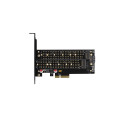 Axagon PCIe 3.0 x4 kontroller - NVMe M-key + SATA B-key (PCEM2-D)