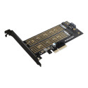 Axagon PCIe 3.0 x4 kontroller - NVMe M-key + SATA B-key (PCEM2-D)