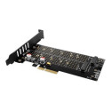 Axagon PCIe 3.0 x4 controller - NVMe M-key + SATA B-key (PCEM2-D)