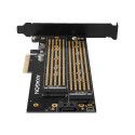 Axagon PCIe 3.0 x4 controller - NVMe M-key + SATA B-key (PCEM2-D)
