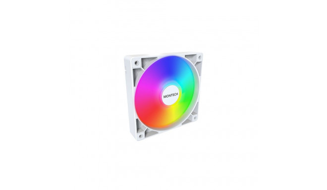 Montech ventilaatorid GF120 PWM ARGB 3tk 120mm, valged