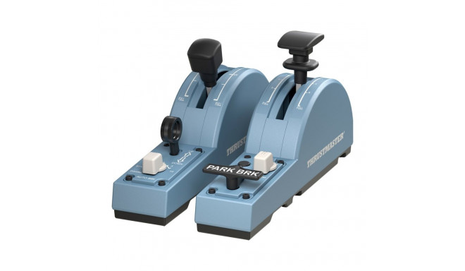 Thrustmaster TCA Quadrant Add-On Airbus Edition Blue Flight Sim Analogue / Digital PC
