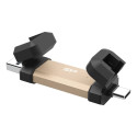 Silicon Power DS72 USB flash drive 250 GB USB Type-A / USB Type-C 3.2 Gen 2 (3.1 Gen 2) Gold