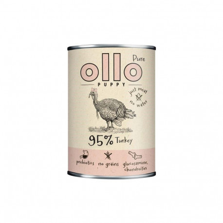 OLLO Puppy Pure Turkey märg koeratoit 400 g