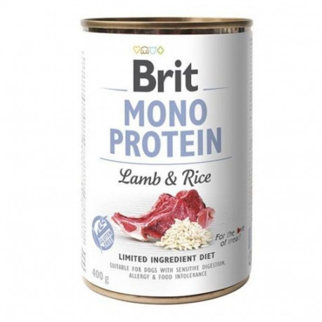 BRIT mono-valguline märg koeratoit lamba ja riisiga 400g